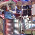 Amusing: Puppet plays drums on Rush’s ‘Tom Sawyer’